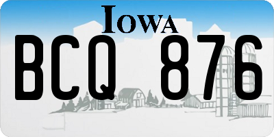 IA license plate BCQ876