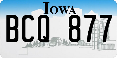IA license plate BCQ877