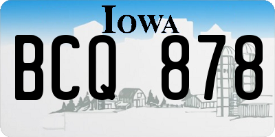 IA license plate BCQ878
