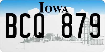 IA license plate BCQ879