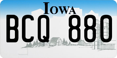 IA license plate BCQ880