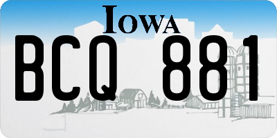 IA license plate BCQ881