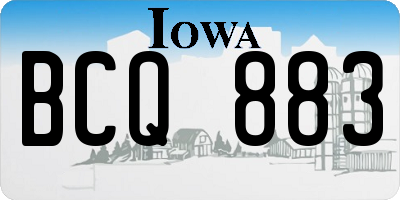 IA license plate BCQ883