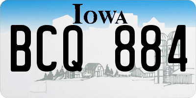 IA license plate BCQ884