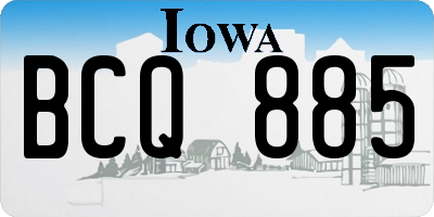 IA license plate BCQ885