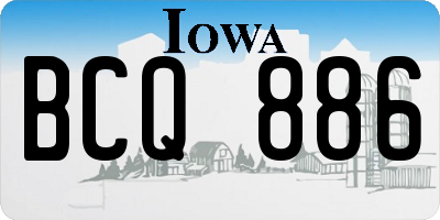IA license plate BCQ886