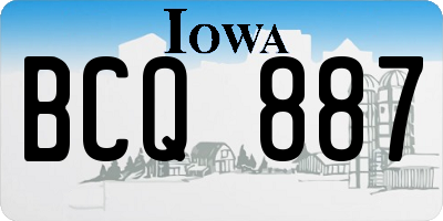 IA license plate BCQ887