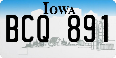 IA license plate BCQ891