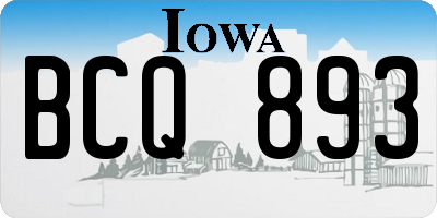 IA license plate BCQ893