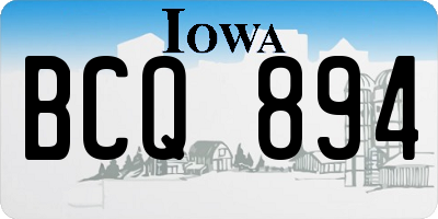 IA license plate BCQ894