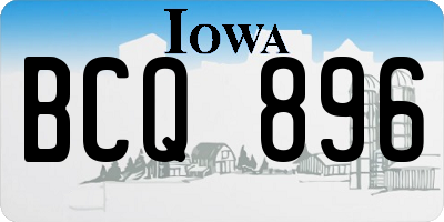 IA license plate BCQ896
