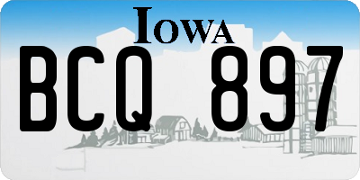 IA license plate BCQ897