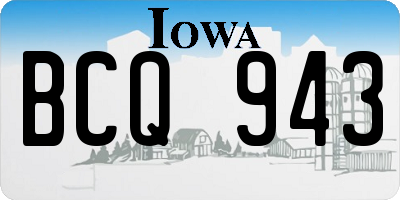IA license plate BCQ943