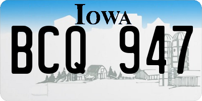 IA license plate BCQ947