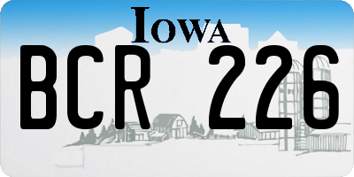 IA license plate BCR226