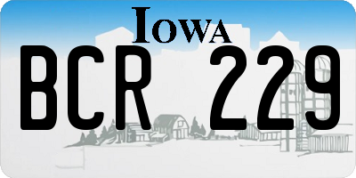 IA license plate BCR229