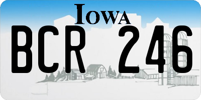 IA license plate BCR246