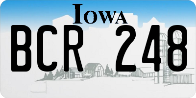 IA license plate BCR248