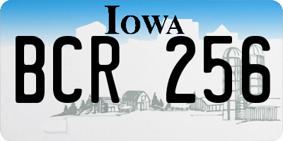 IA license plate BCR256