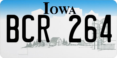 IA license plate BCR264