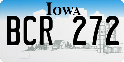 IA license plate BCR272