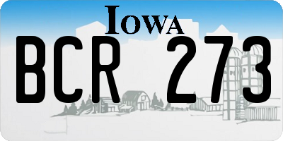 IA license plate BCR273