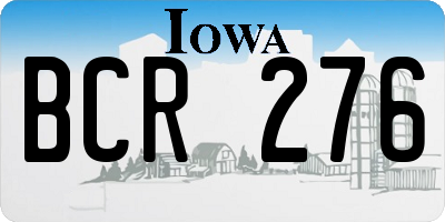 IA license plate BCR276