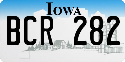 IA license plate BCR282