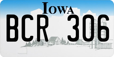 IA license plate BCR306