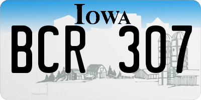 IA license plate BCR307