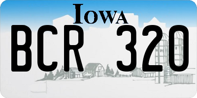 IA license plate BCR320