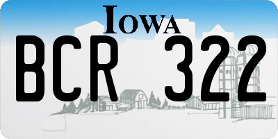IA license plate BCR322