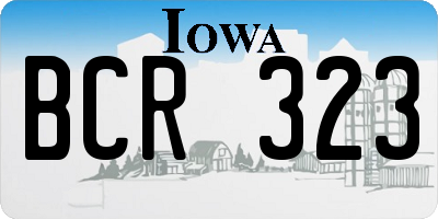 IA license plate BCR323