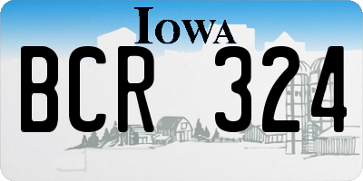 IA license plate BCR324