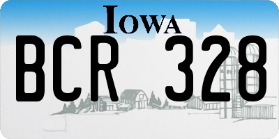 IA license plate BCR328
