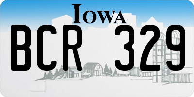 IA license plate BCR329