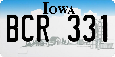 IA license plate BCR331