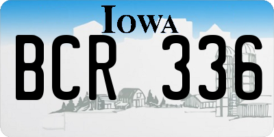 IA license plate BCR336