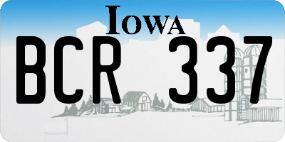 IA license plate BCR337