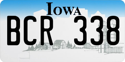 IA license plate BCR338