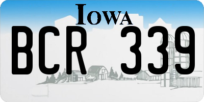IA license plate BCR339