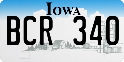 IA license plate BCR340