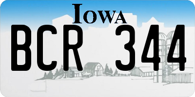 IA license plate BCR344