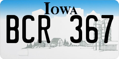 IA license plate BCR367
