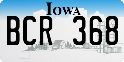 IA license plate BCR368