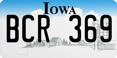 IA license plate BCR369