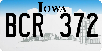 IA license plate BCR372