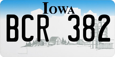 IA license plate BCR382