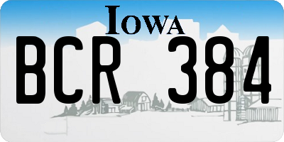 IA license plate BCR384