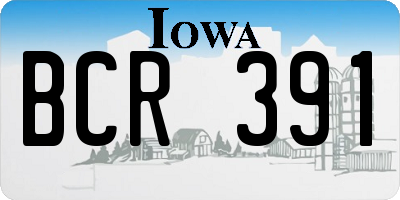 IA license plate BCR391